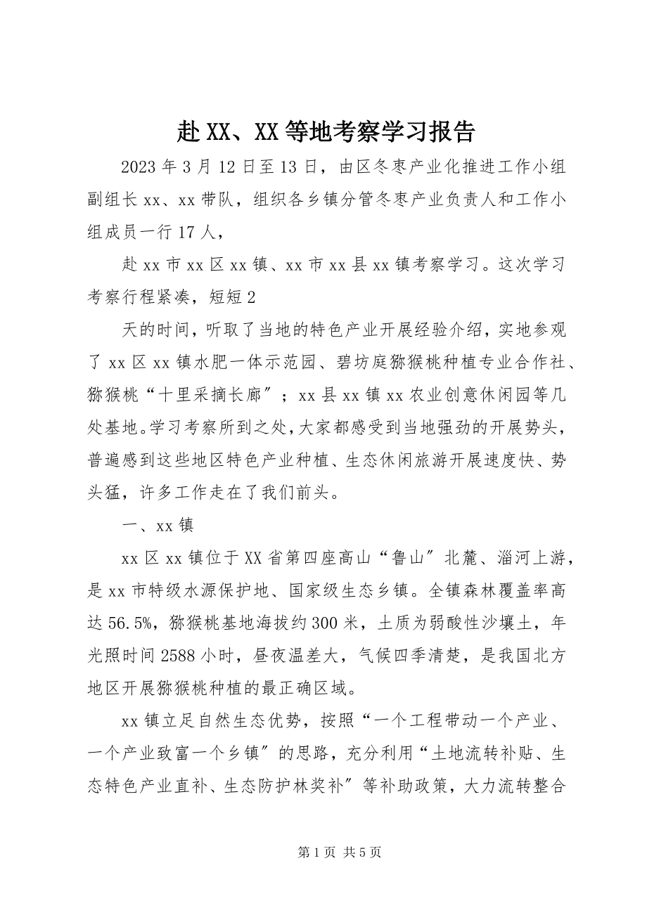 2023年赴XX、XX等地考察学习报告.docx_第1页