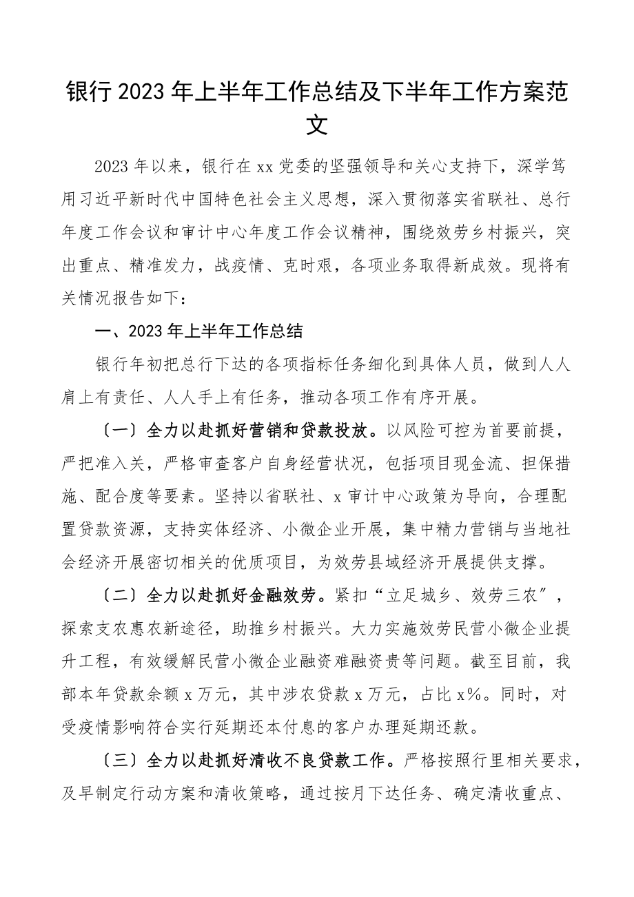 上半年工作总结及下半年工作计划工作汇报报告.docx_第1页