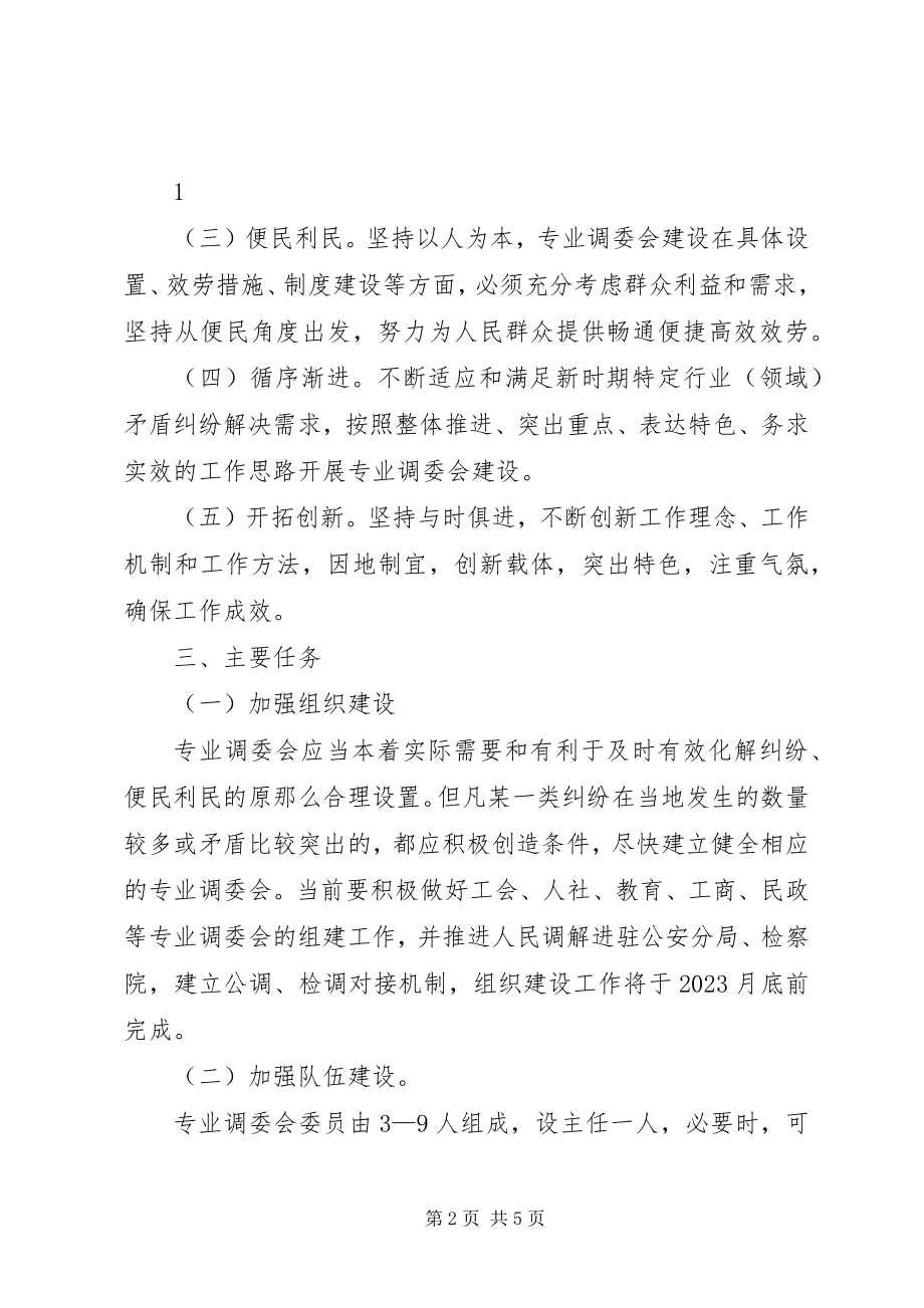 2023年建立行业性专业性人民调解委员会的实施方案.docx_第2页