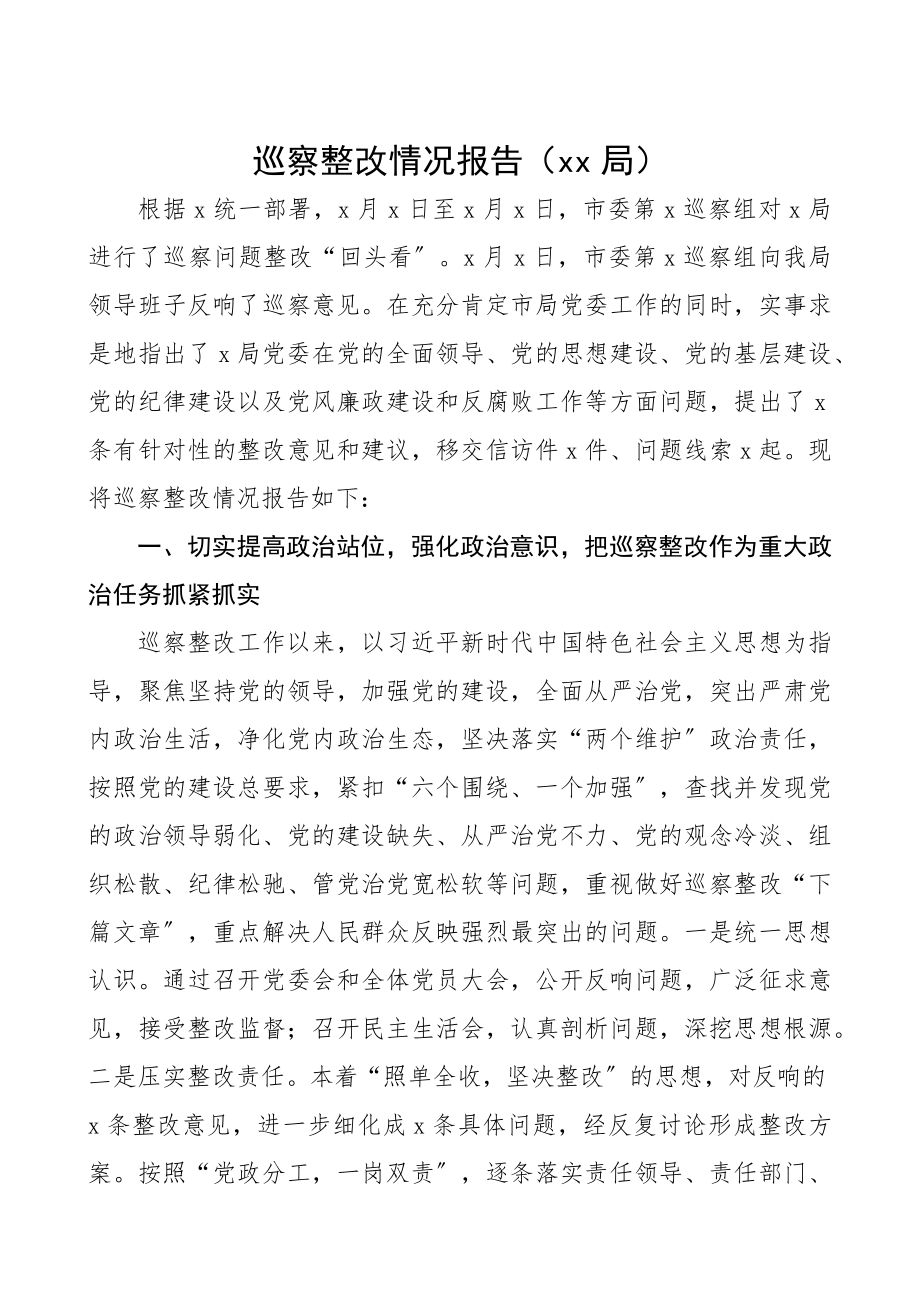 2023年巡察整改情况报告精编.docx_第1页