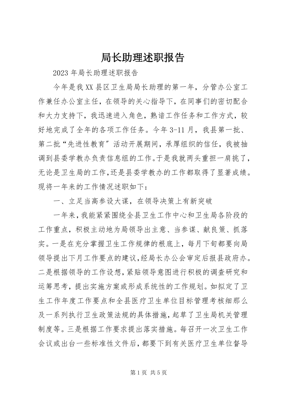 2023年局长助理述职报告.docx_第1页