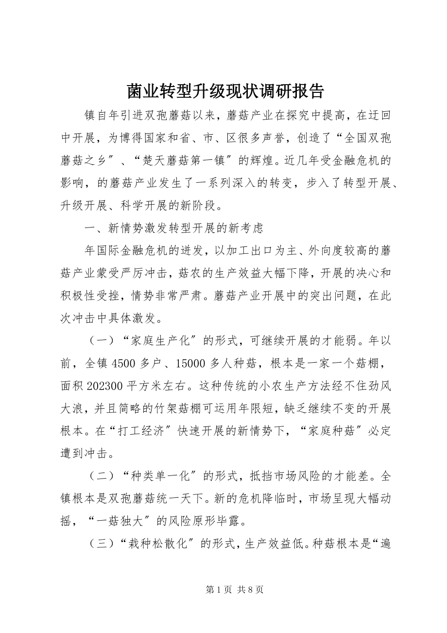 2023年菌业转型升级现状调研报告.docx_第1页