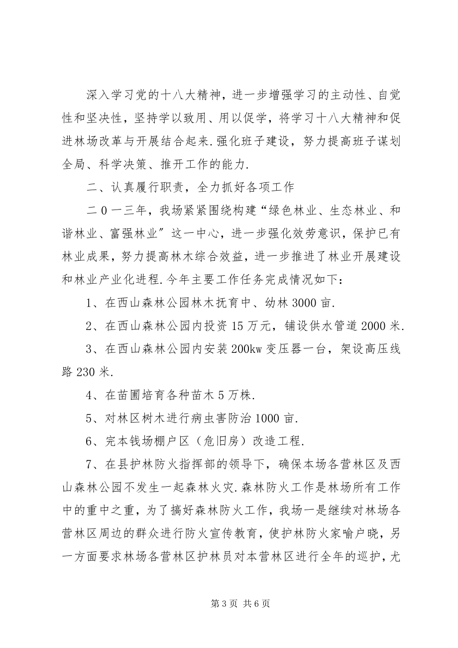 2023年林场领导班子述职述廉报告领导班子述职述廉报告.docx_第3页