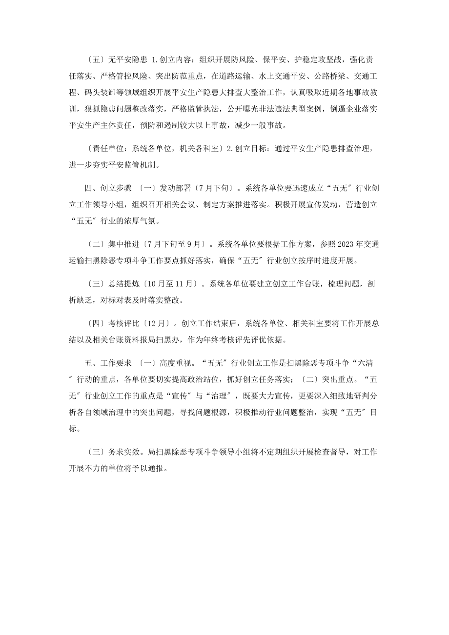 2023年县交通运输系统“五无”行业创建工作计划.docx_第2页