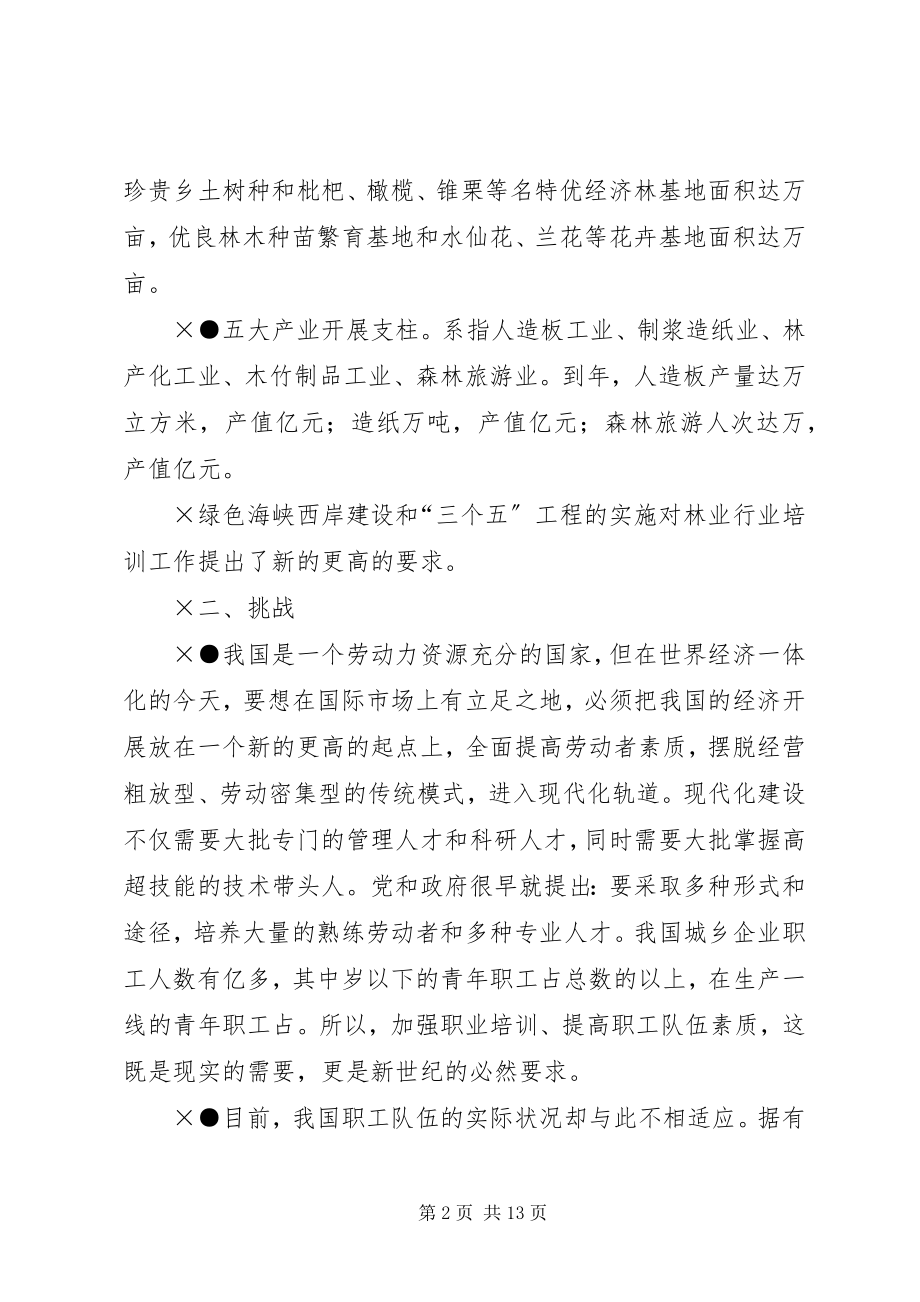 2023年林业行业培训工作汇报材料.docx_第2页