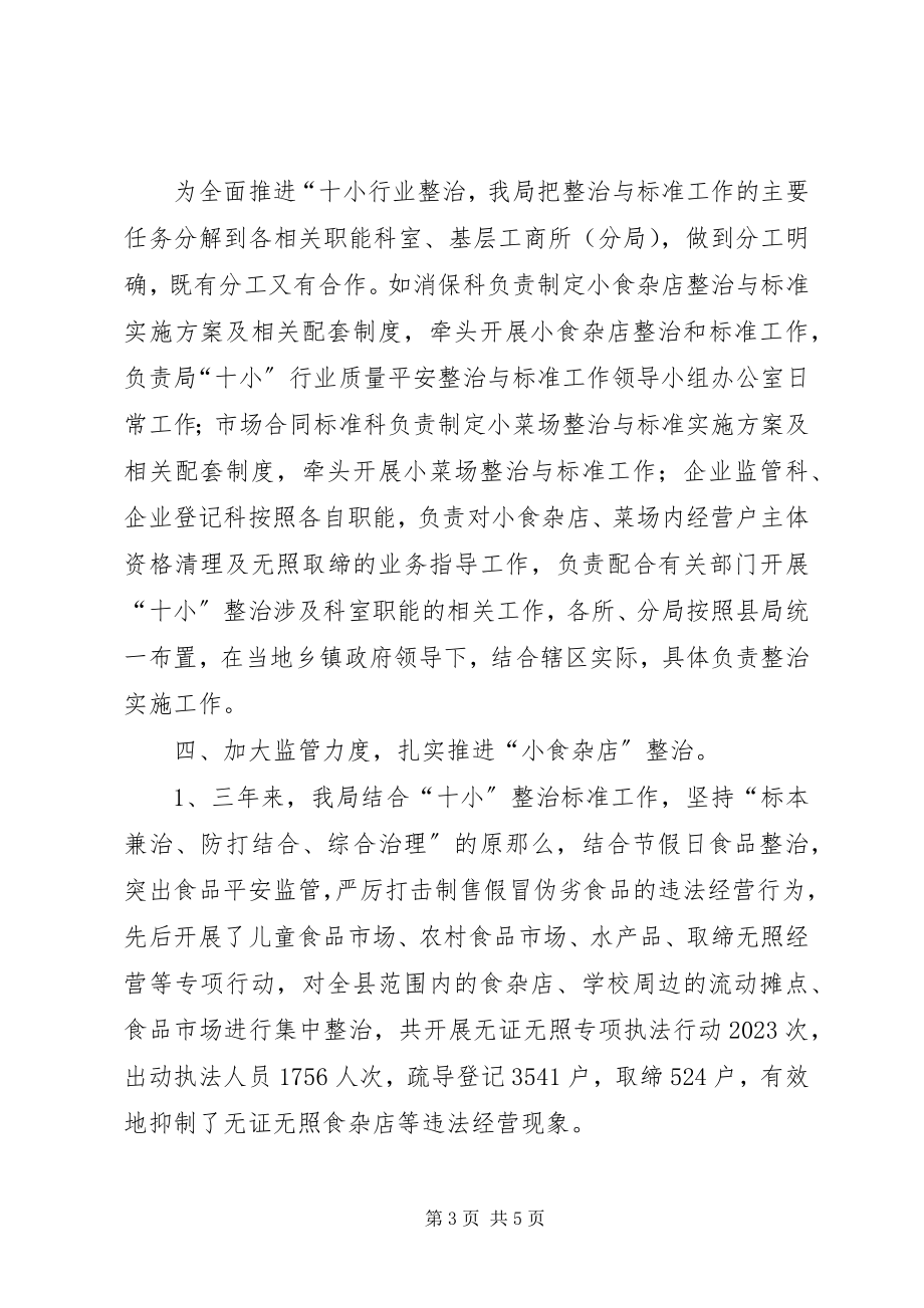 2023年十小行业之小食杂店整治与规范工作总结.docx_第3页