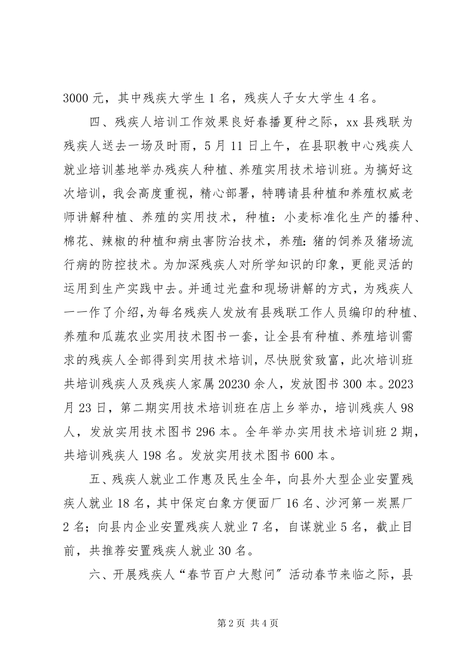 2023年县残疾人联合会工作报告.docx_第2页