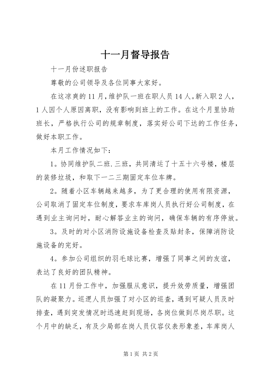 2023年十一月督导报告.docx_第1页