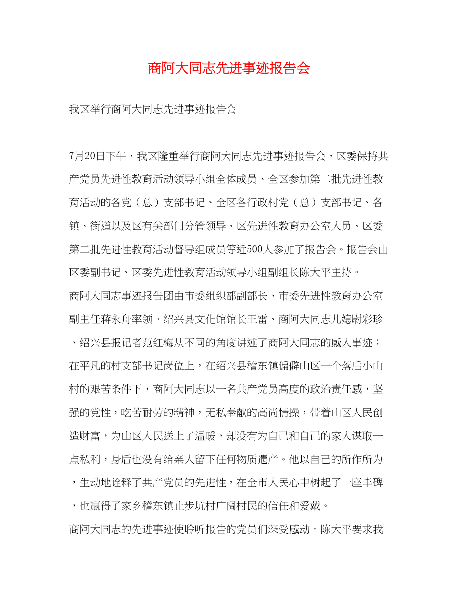 2023年商阿大同志先进事迹报告会.docx_第1页