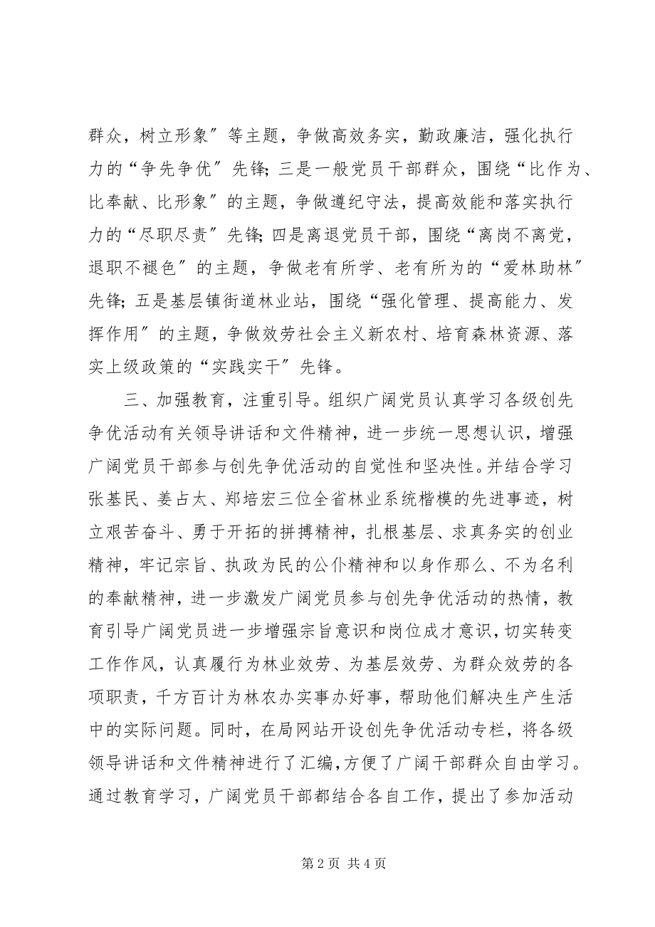 2023年林业局创先争优活动自查报告.docx_第2页