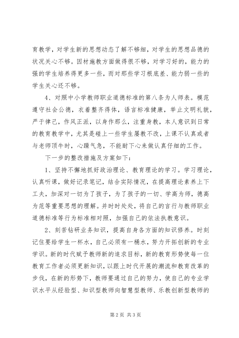 2023年思想纪律作风个人整顿自查报告.docx_第2页