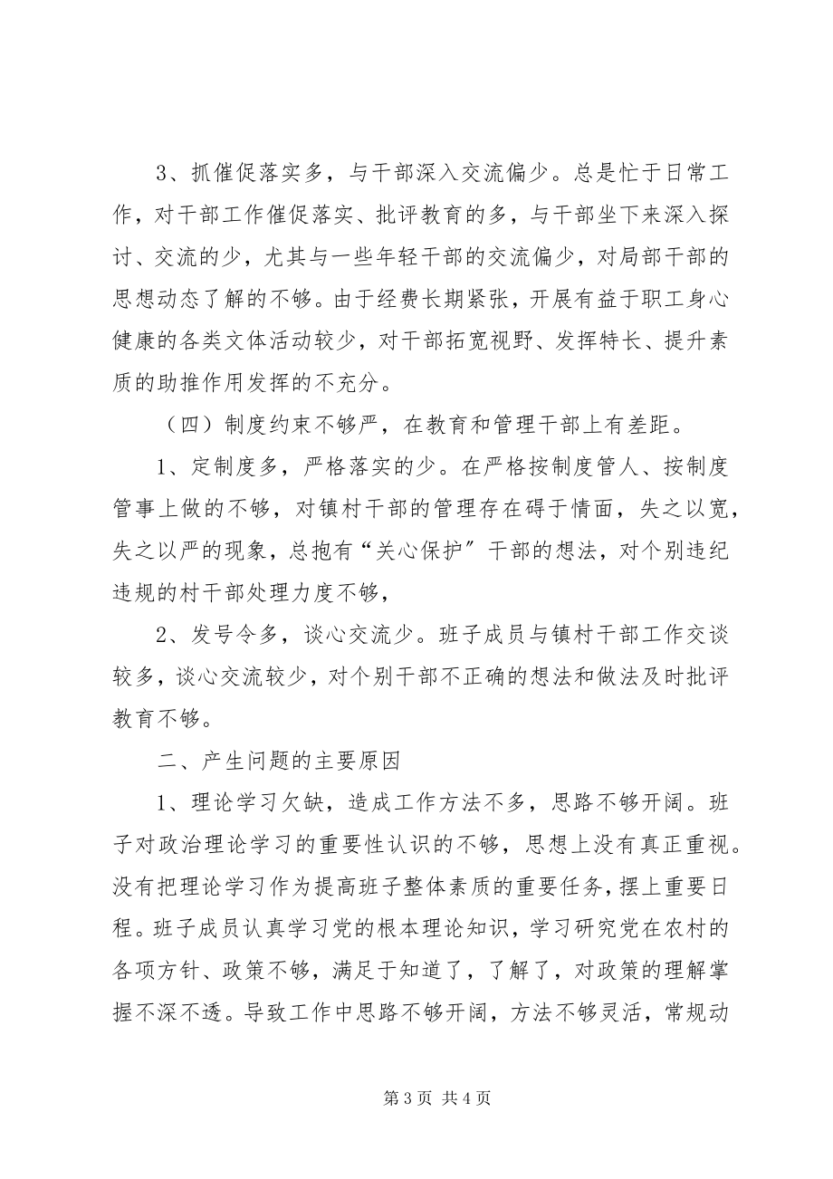 2023年干部作风集中整顿活动领导班子自查报告.docx_第3页