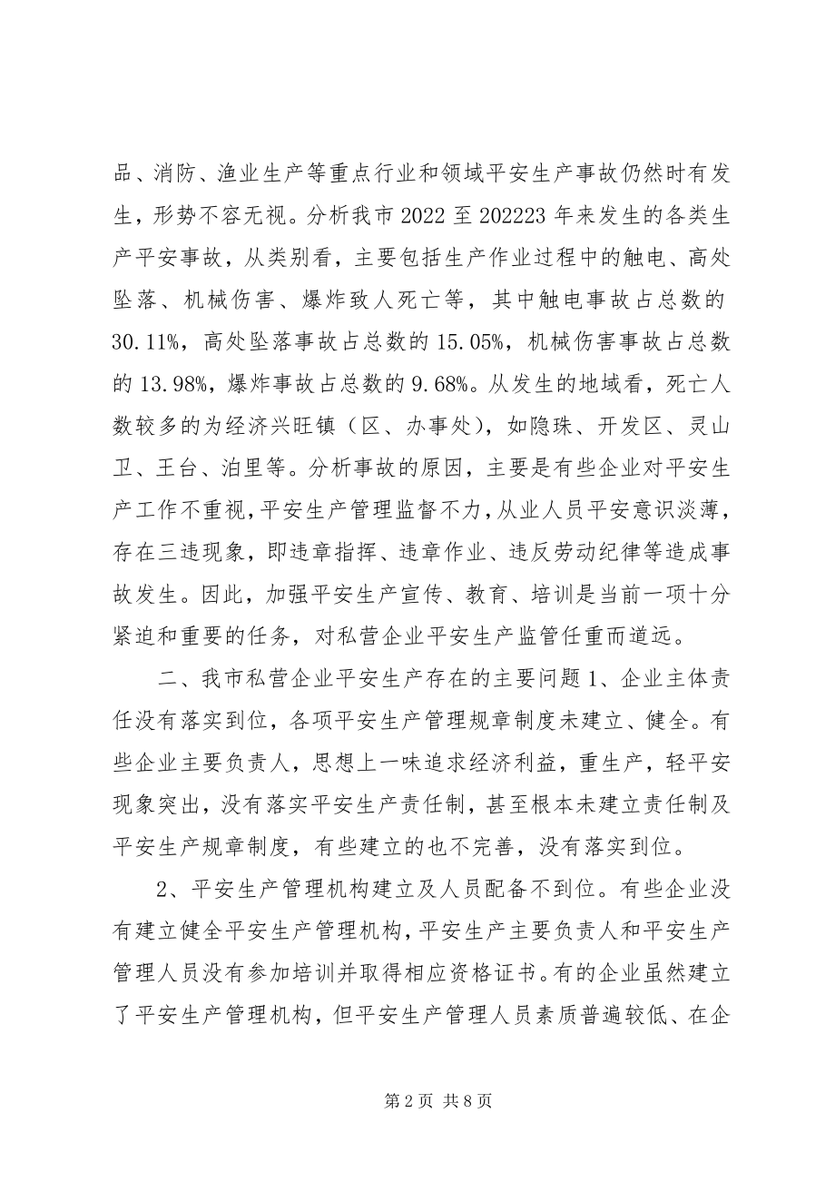 2023年对我市私营企业安全生产工作的调研报告.docx_第2页