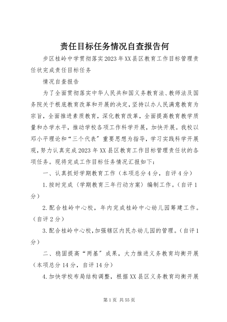 2023年责任目标任务情况自查报告何.docx_第1页