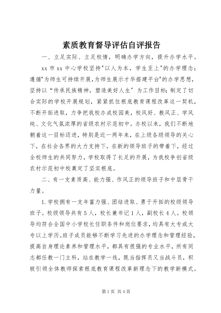 2023年素质教育督导评估自评报告.docx_第1页