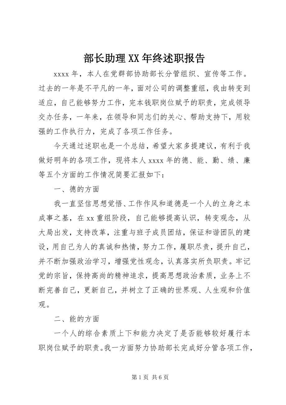 2023年部长助理终述职报告.docx_第1页