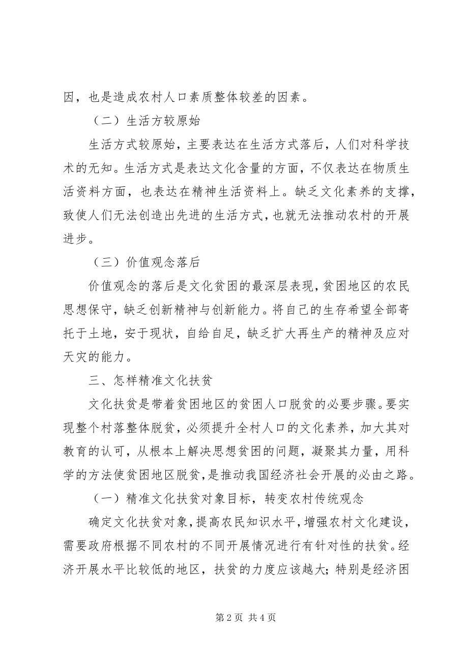 2023年精准扶贫下农村文化扶贫路径分析.docx_第2页