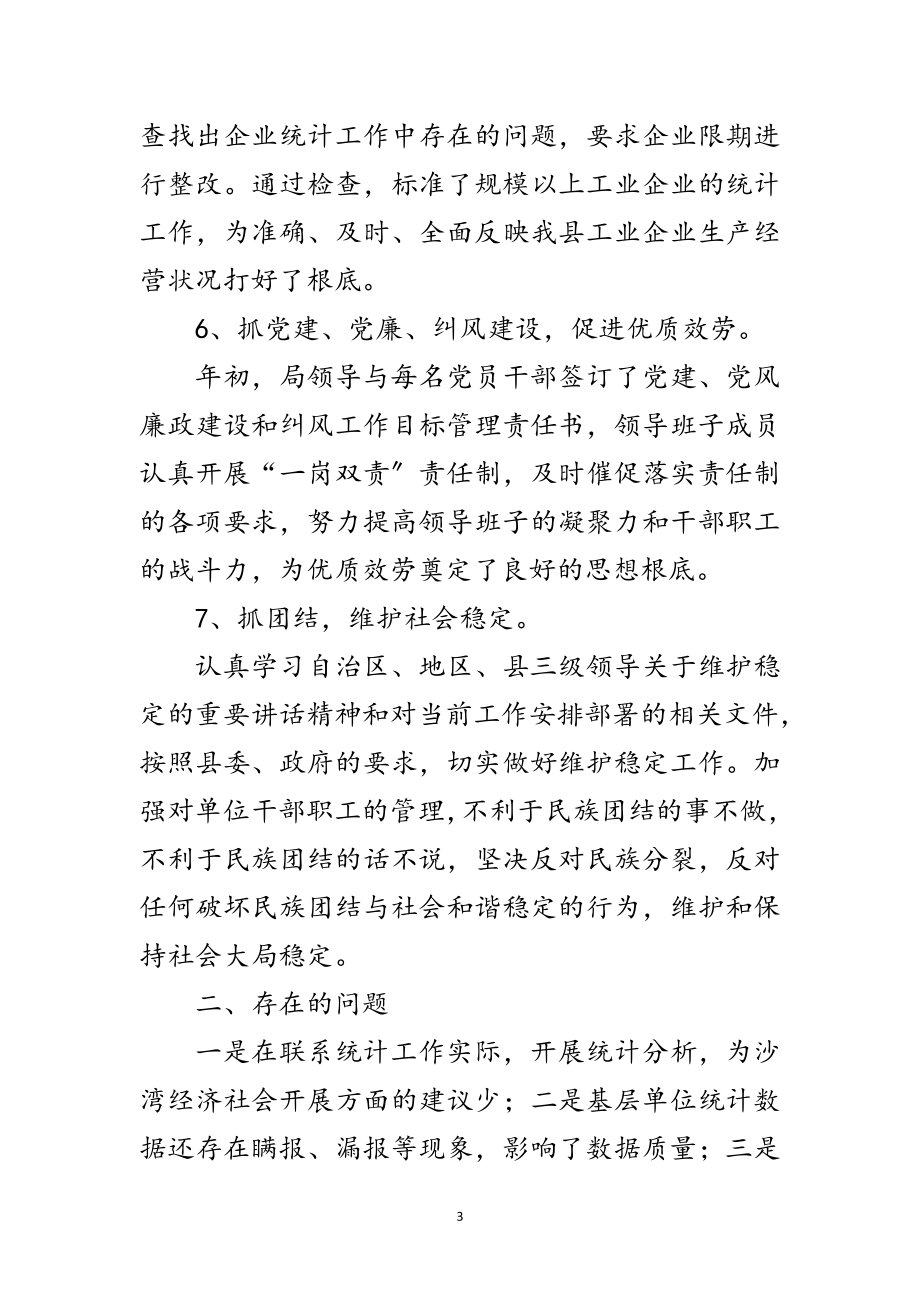 2023年统计局长年度履职报告范文.doc_第3页