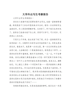 2023年大学外出写生考察报告.docx