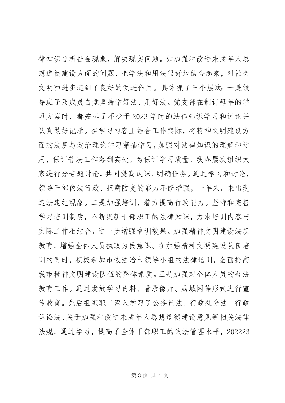 2023年市文明办“五五”普法自查报告普法自查报告.docx_第3页