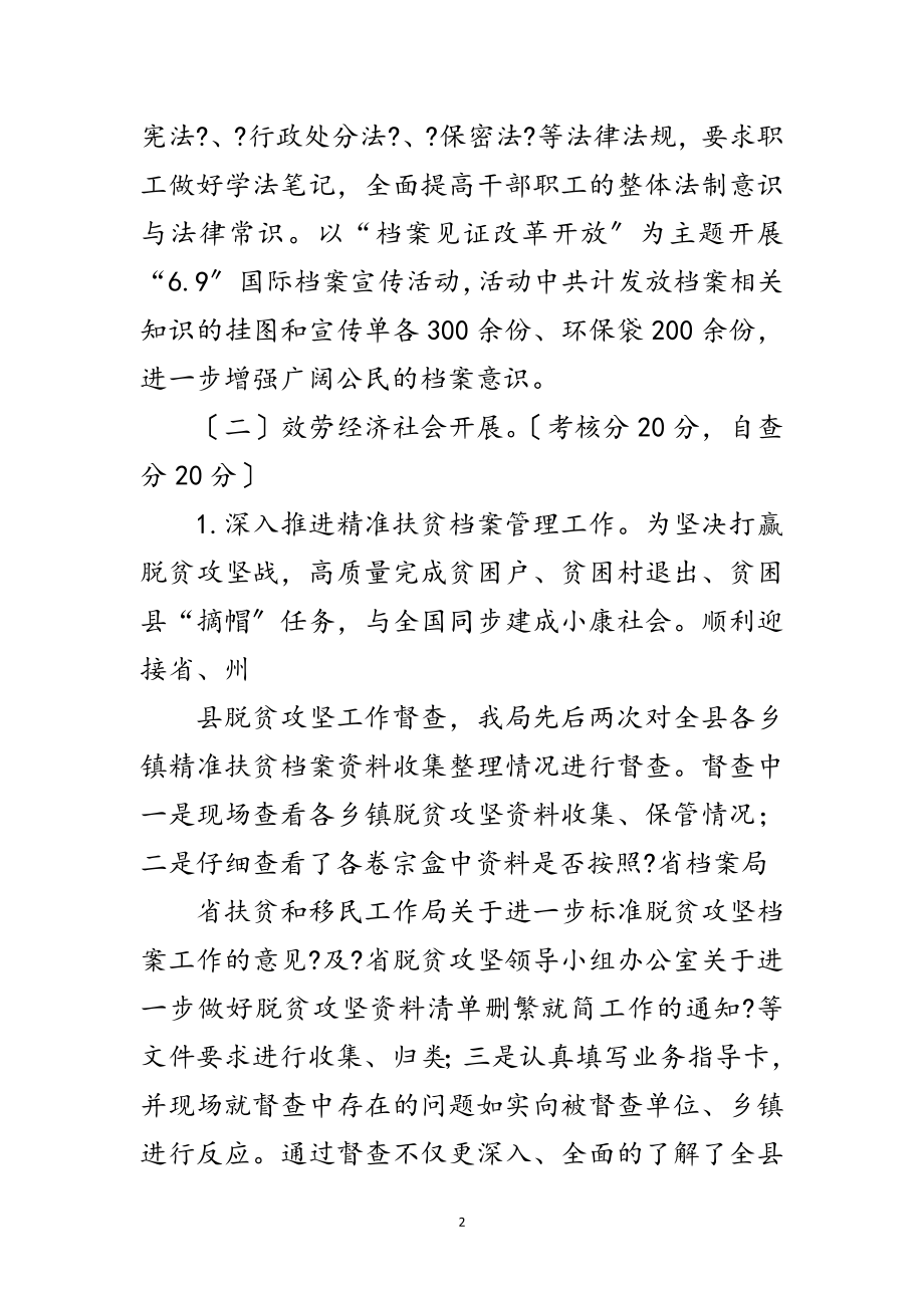 2023年档案局目标管理工作自查报告范文.doc_第2页