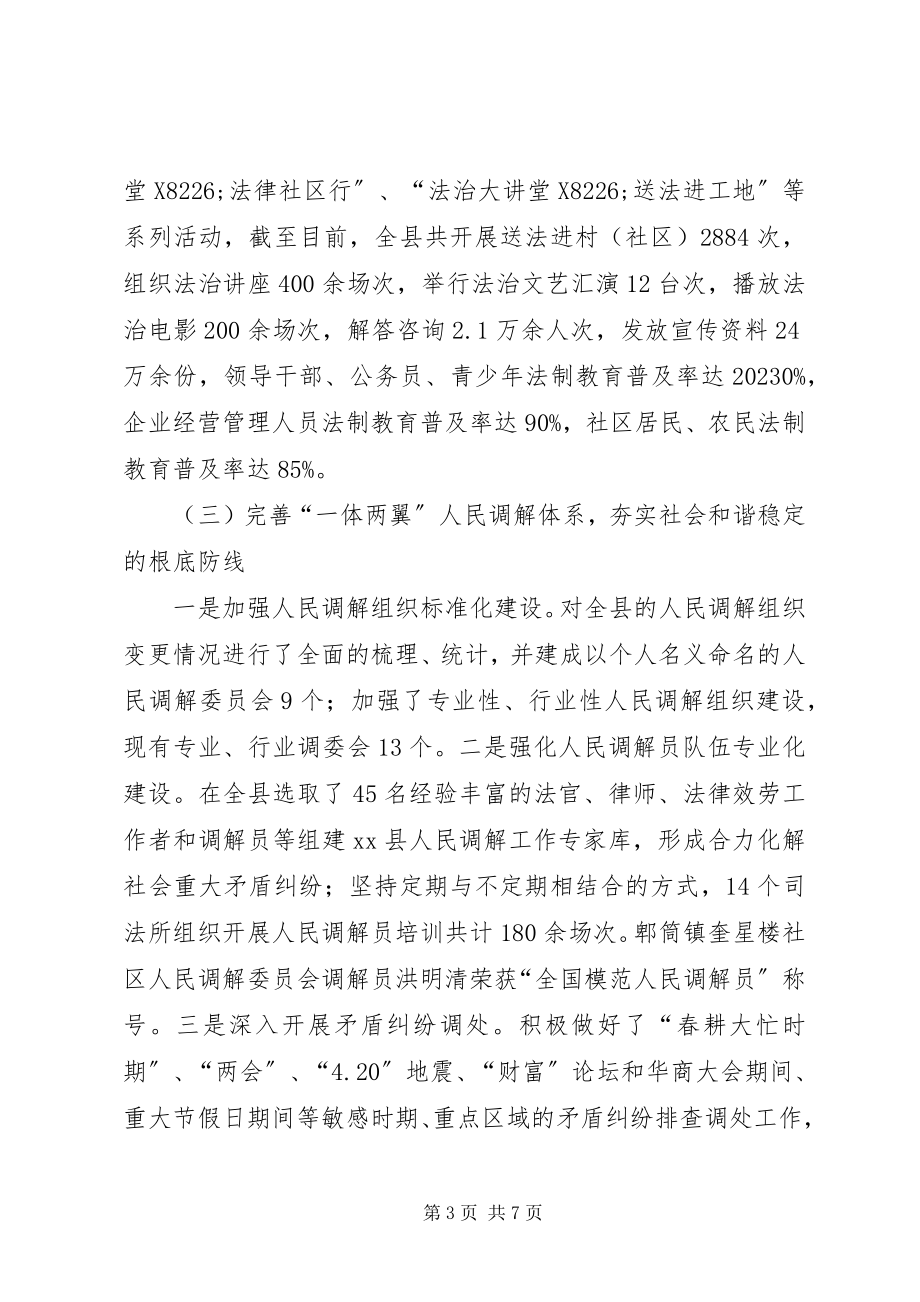 2023年县司法局工作总结报告.docx_第3页