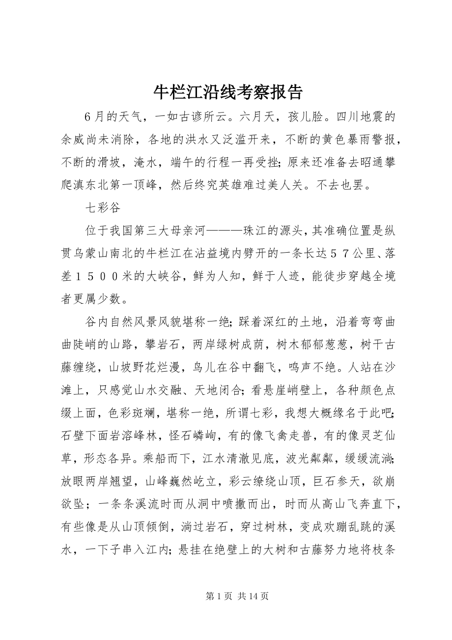 2023年牛栏江沿线考察报告.docx_第1页