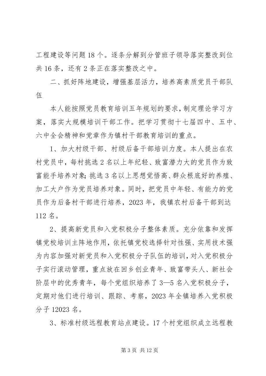 2023年镇党委书记抓党建促发展个人述职报告.docx_第3页