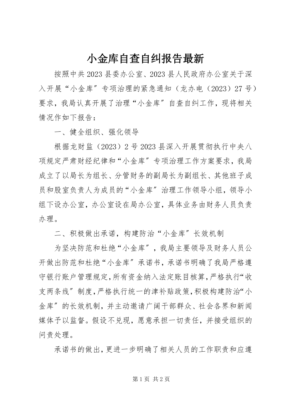 2023年小金库自查自纠报告2.docx_第1页