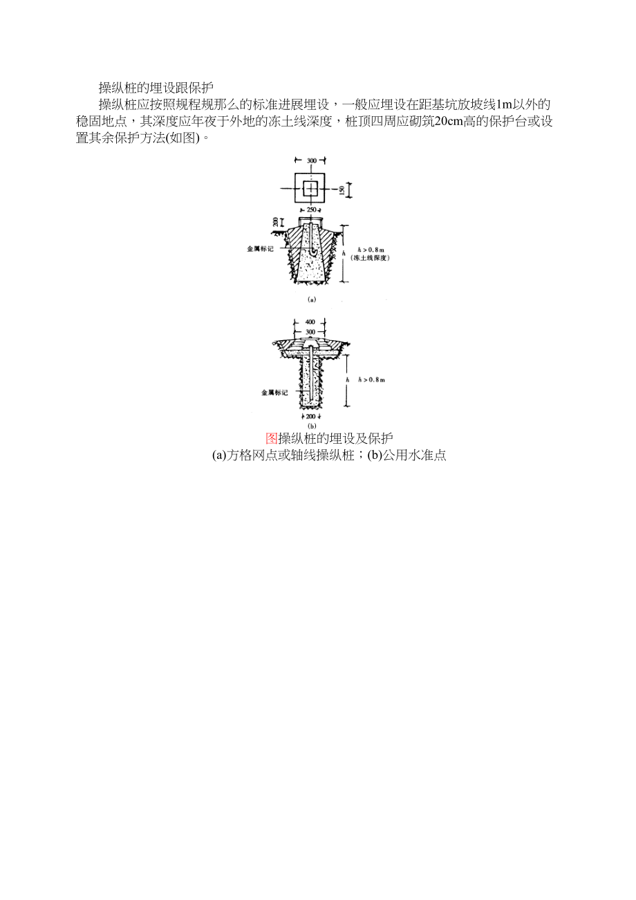 2023年建筑行业1控制桩的埋设和保护.docx_第1页