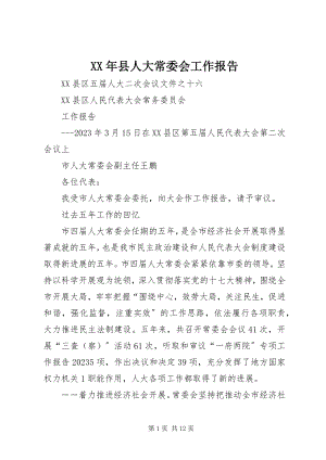 2023年县人大常委会工作报告新编.docx