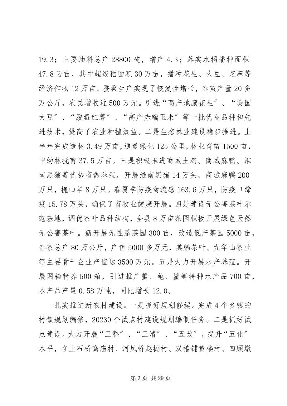 2023年县长在全县半年经济工作分析会议的致辞.docx_第3页