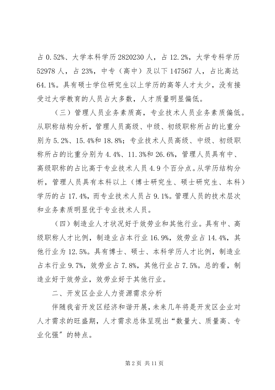 2023年开发区企业人力资源供需情况调研报告.docx_第2页