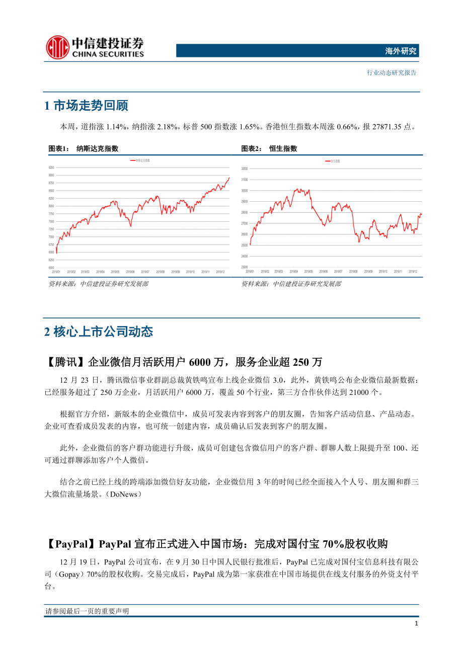 传媒行业海外研究：企业微信MAU达到6000万腾讯云年收入超100亿推荐重点关注腾讯控股-20191224-中信建投-32页.pdf_第2页