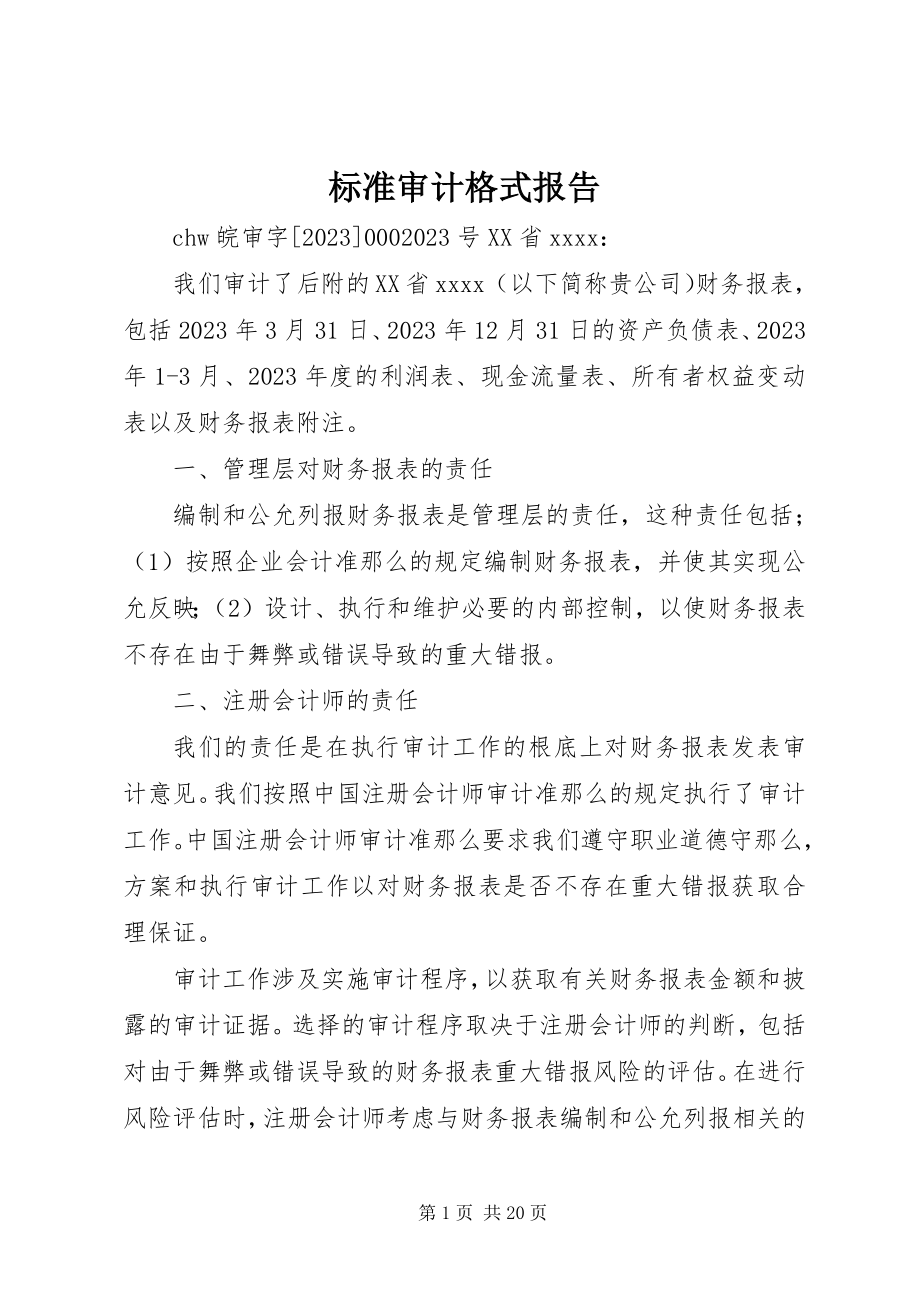 2023年标准审计格式报告新编.docx_第1页