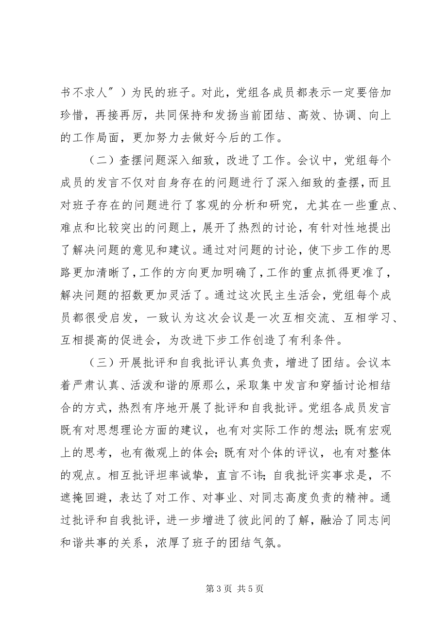 2023年某某某某人民政府党组民主生活会情况的报告.docx_第3页