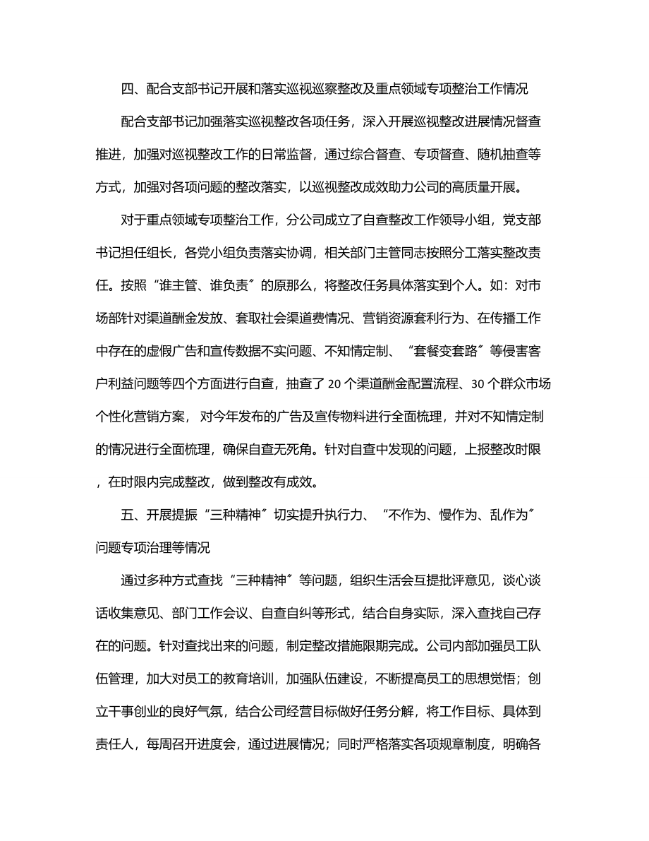 公司纪检委员落实全面从严治党主体责任情况报告.docx_第3页