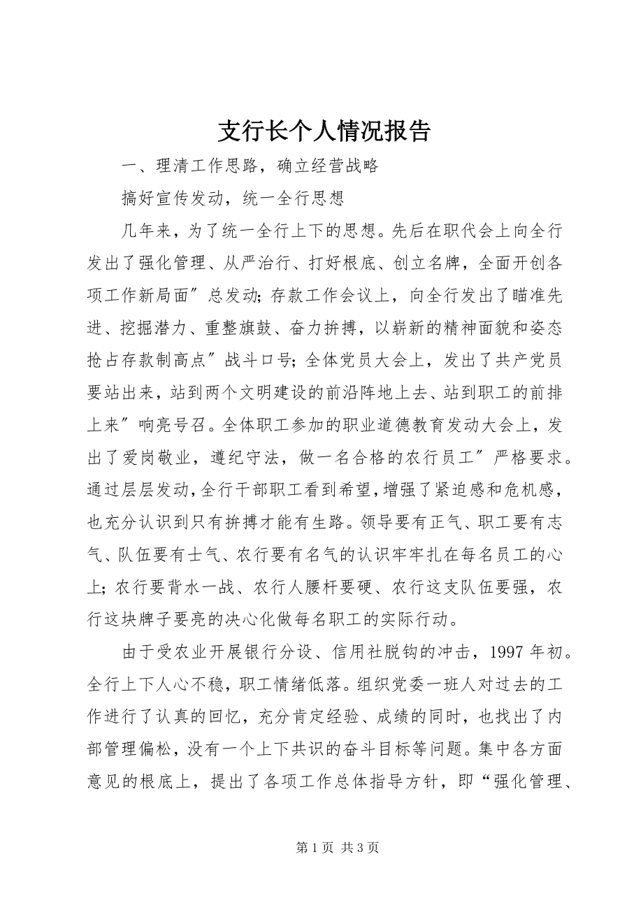 2023年支行长个人情况报告.docx_第1页