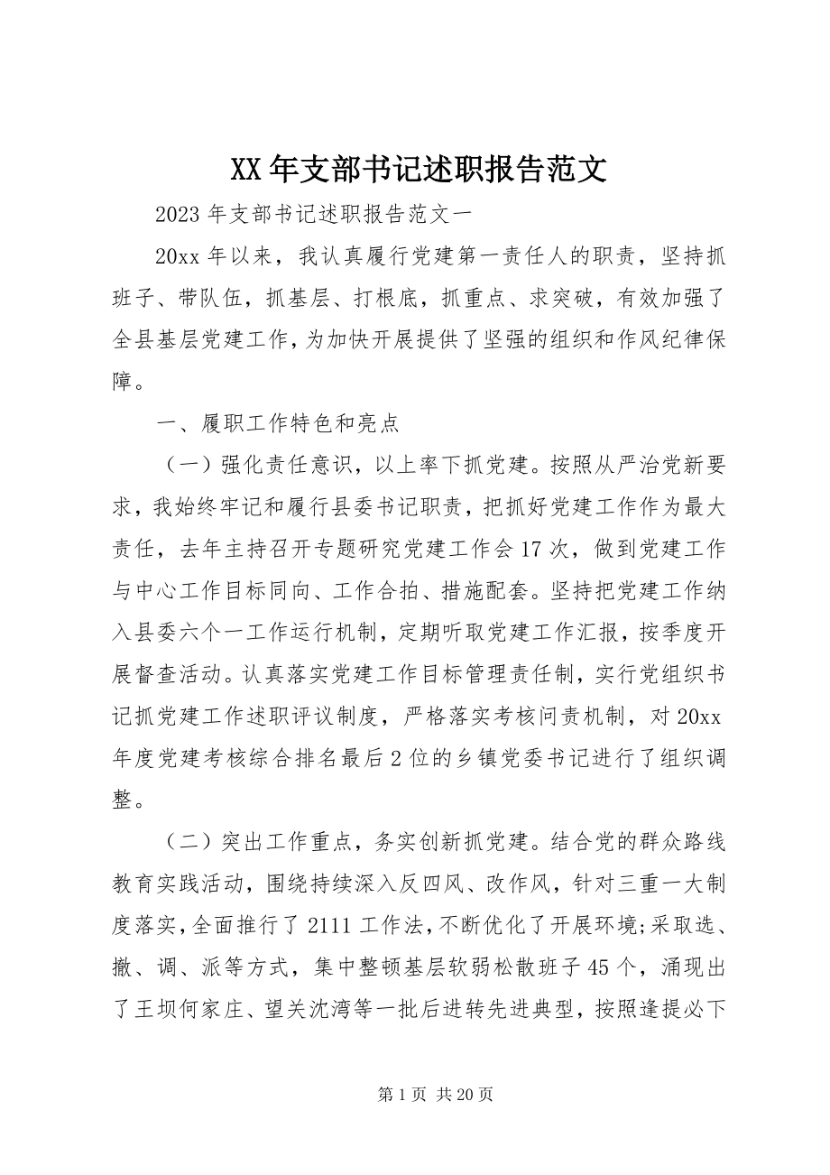 2023年支部书记述职报告范文.docx_第1页