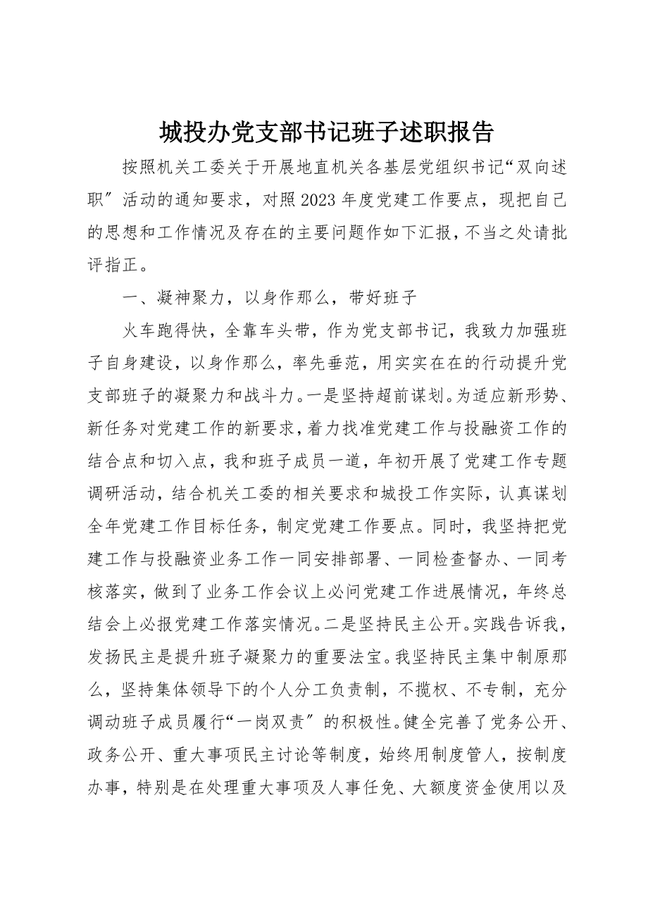 2023年城投办党支部书记班子述职报告.docx_第1页