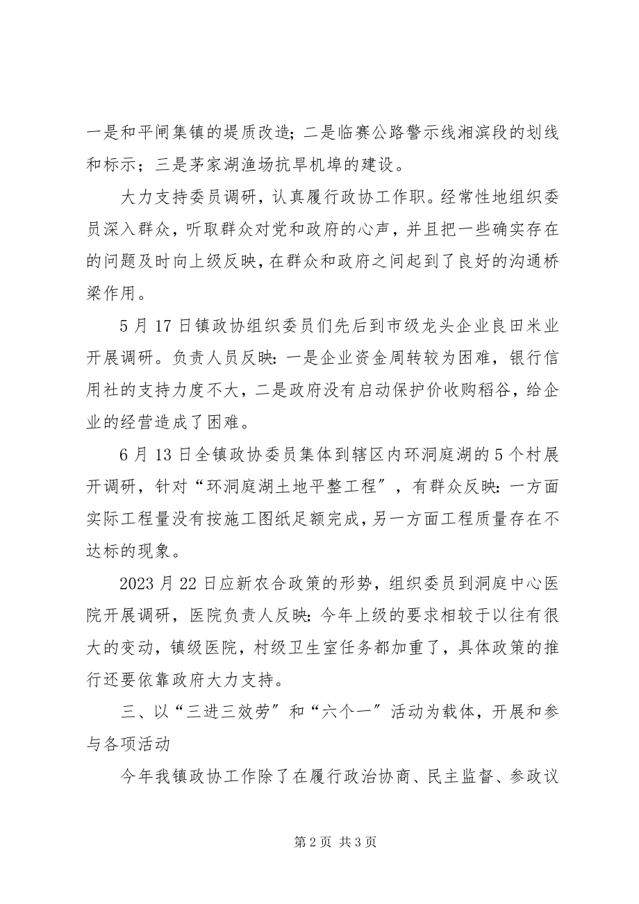 2023年镇政协工作总结报告材料.docx_第2页