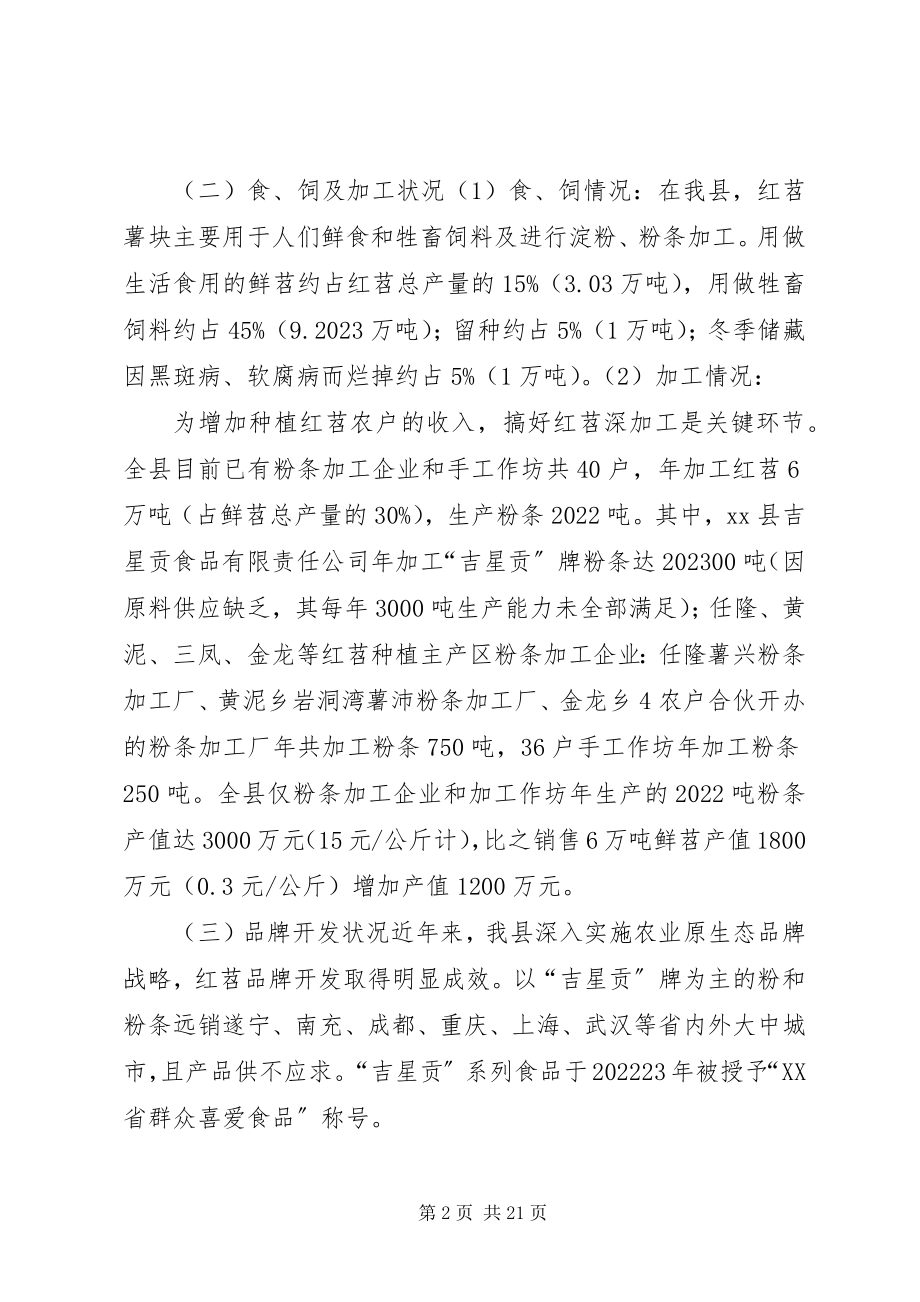 2023年县红苕产业发展的调研报告.docx_第2页