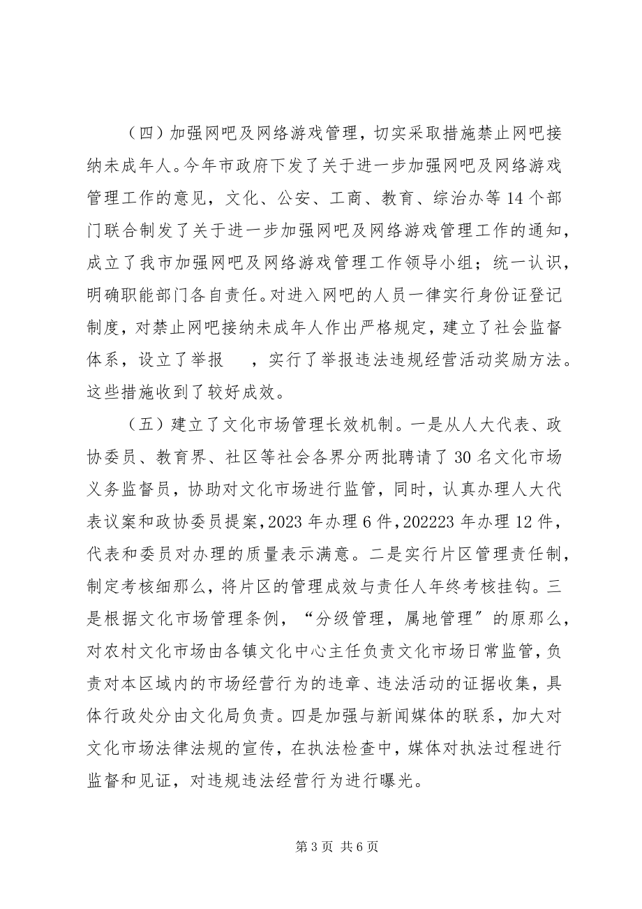 2023年某市的文化市场管理工作的调查分析报告.docx_第3页