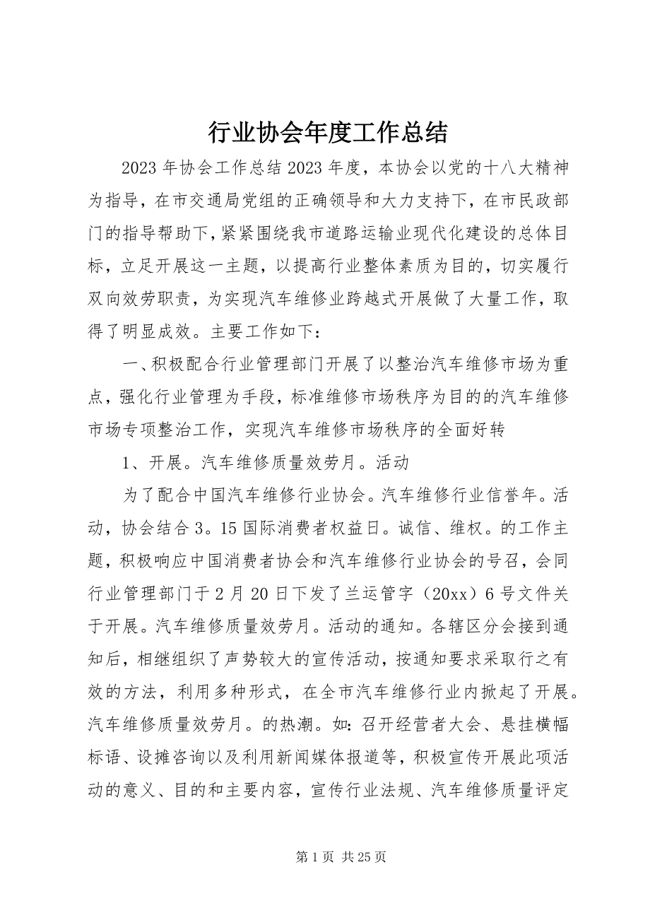 2023年行业协会度工作总结.docx_第1页