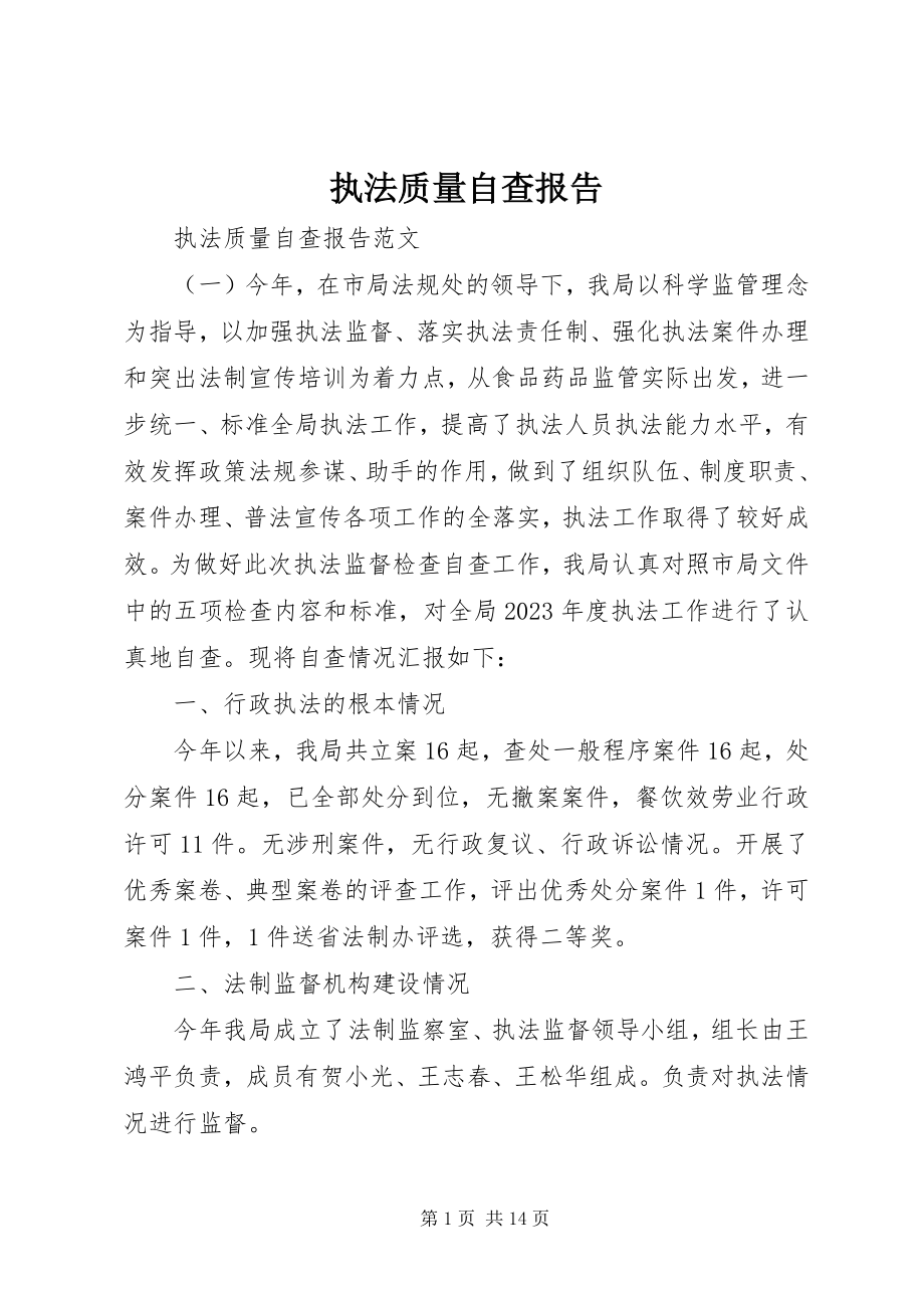 2023年执法质量自查报告.docx_第1页