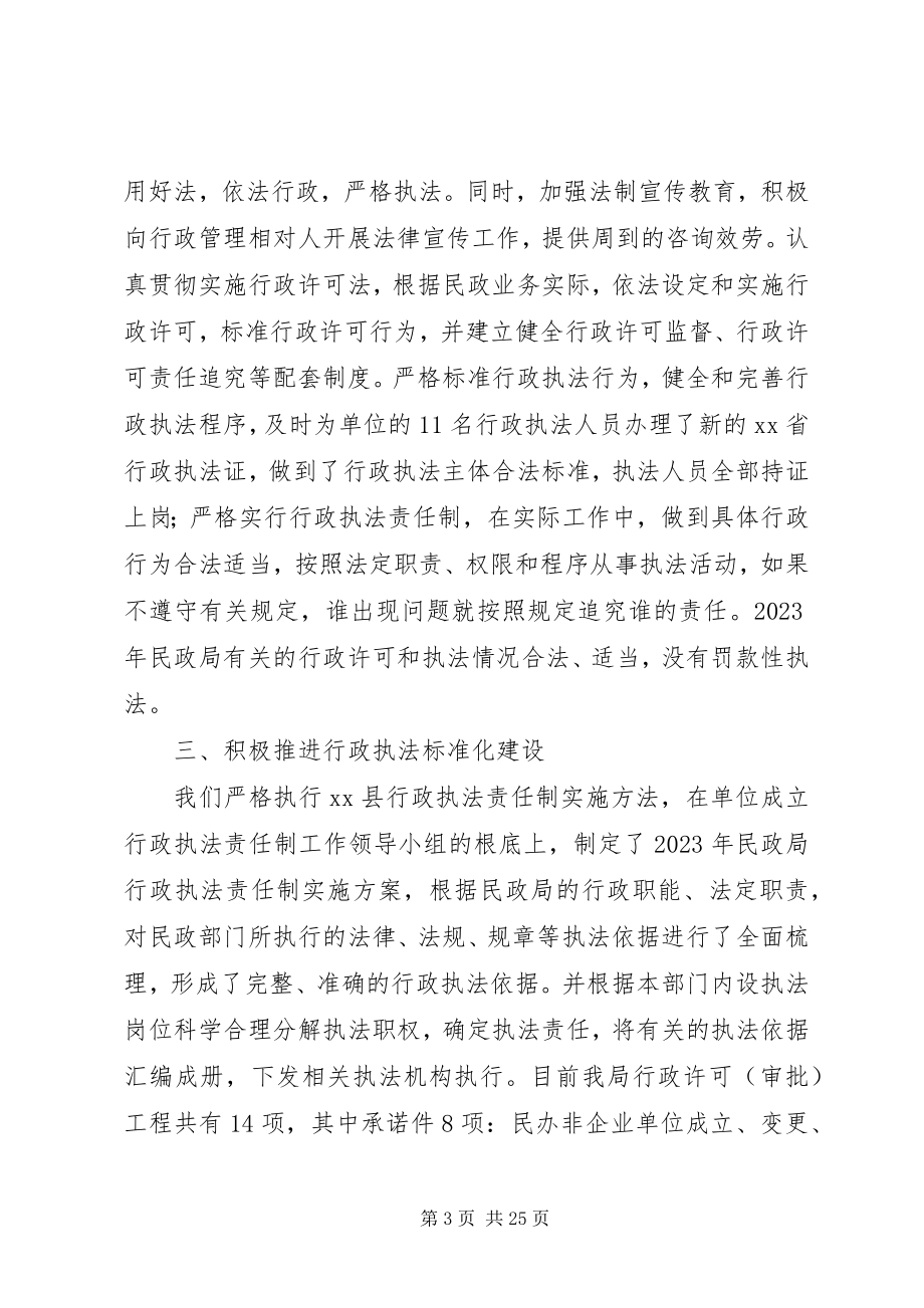 2023年民政行政执法责任制建设工作报告合集五篇.docx_第3页