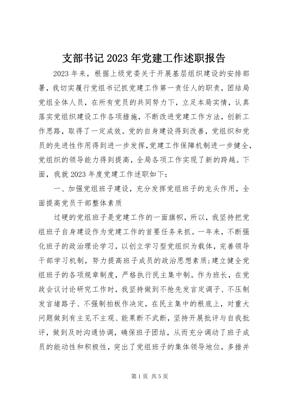 2023年支部书记党建工作述职报告4.docx_第1页