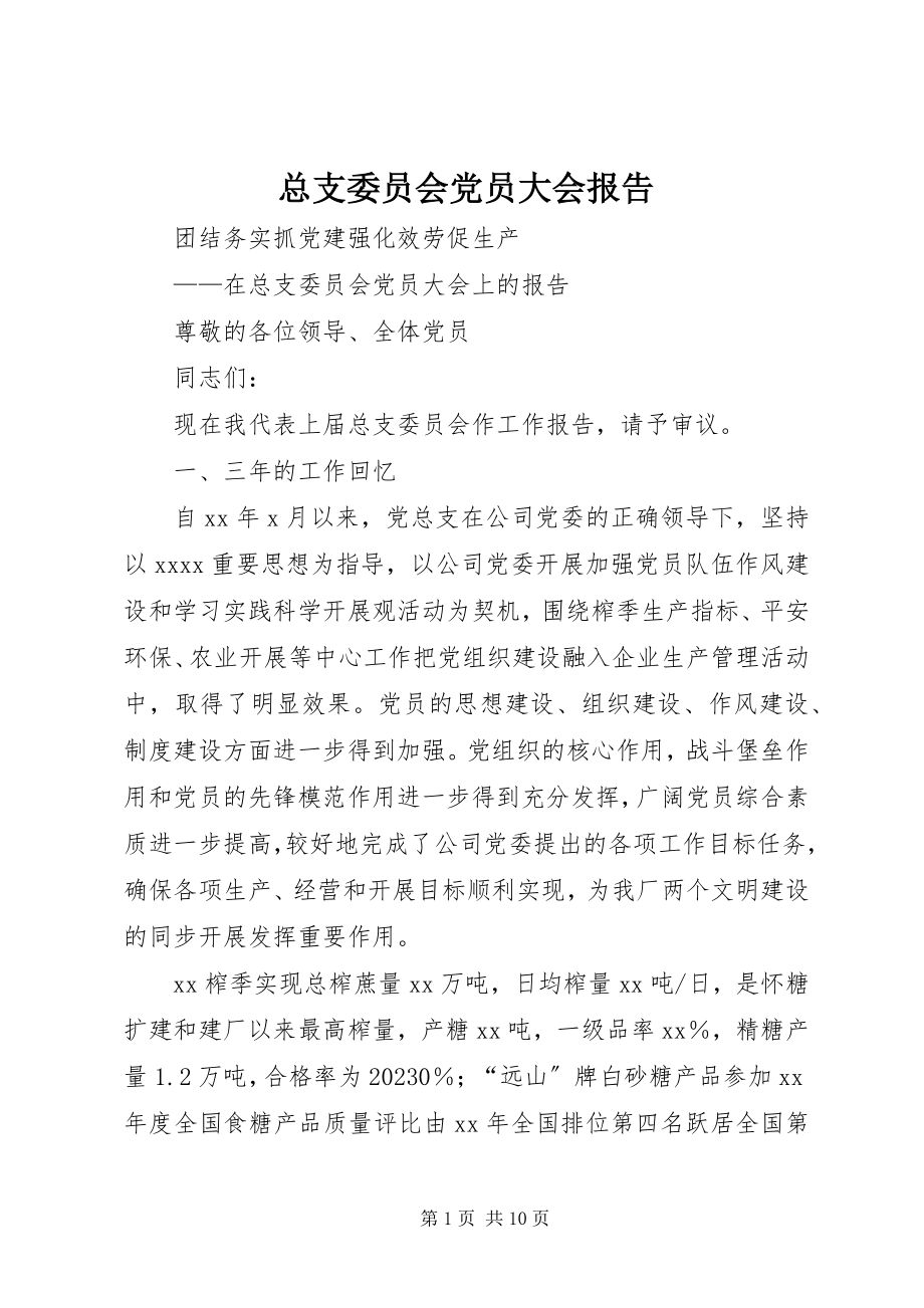 2023年总支委员会党员大会报告.docx_第1页