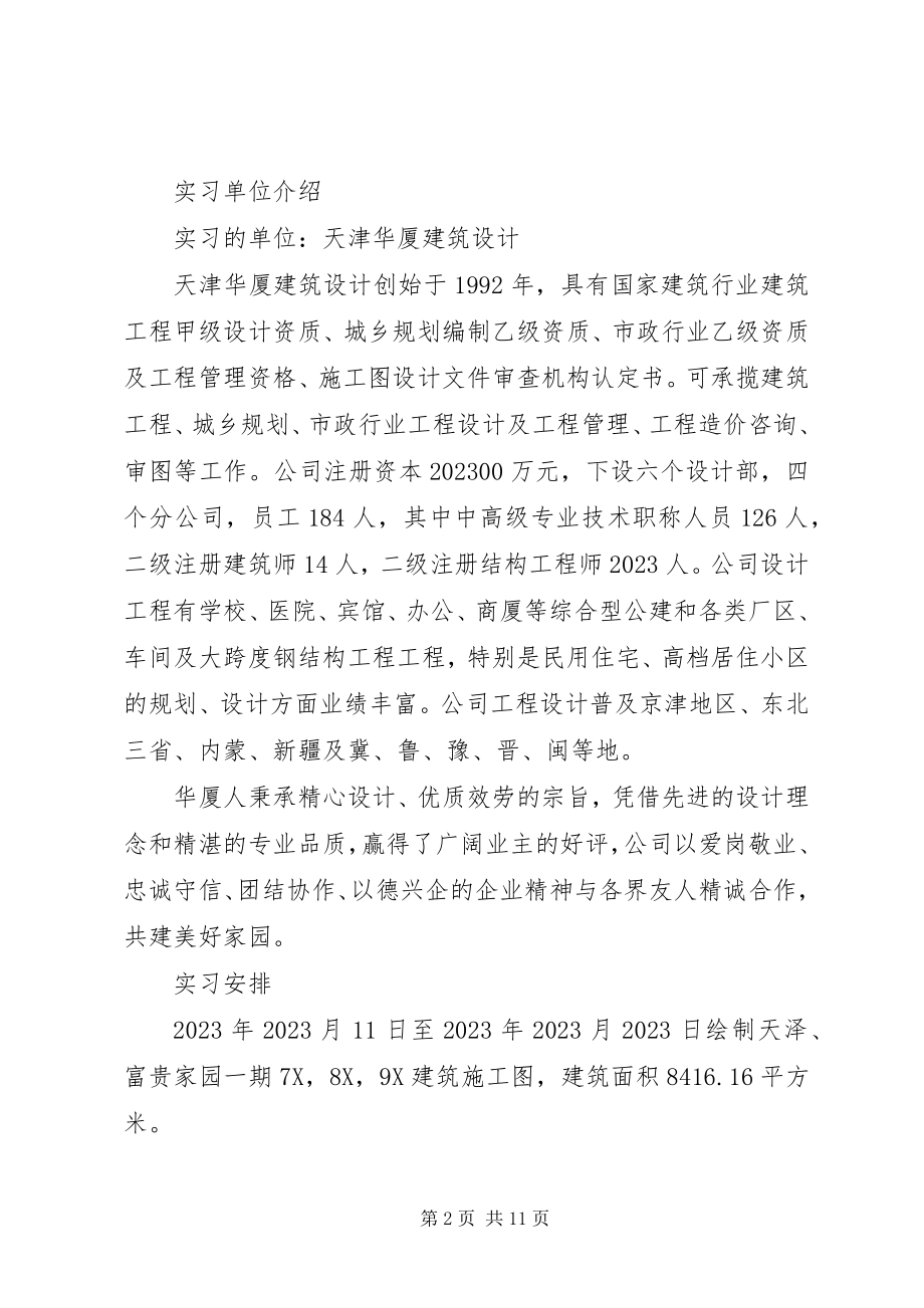 2023年建筑学设计院实习报告.docx_第2页