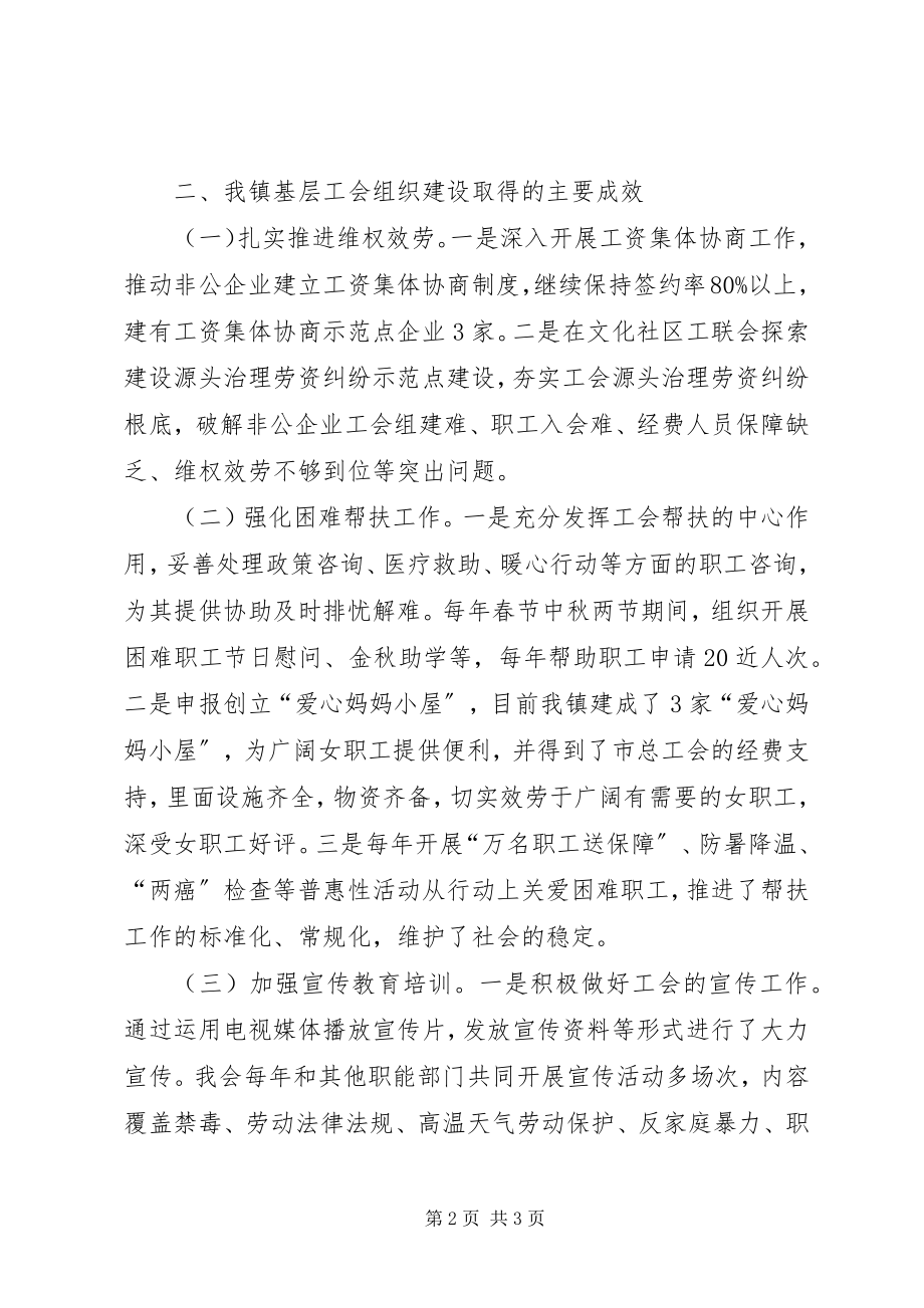 2023年镇工委会基层工会组织建设情况调研报告.docx_第2页